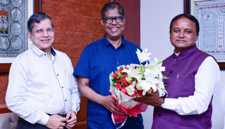 Professor Dr. Manojaranjan Naik, Founder President of SOA University met the Chief Minister